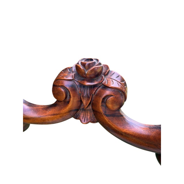 Mid 19th Century Antique Victorian Rosewood Parlor or Dressing Chair For Sale - Image 5 of 12