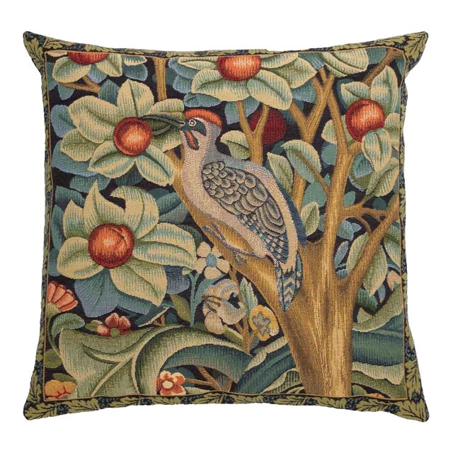 Woodpecker Right Regular Cushion With Feather Filler - 46x46cm (18"x18") For Sale