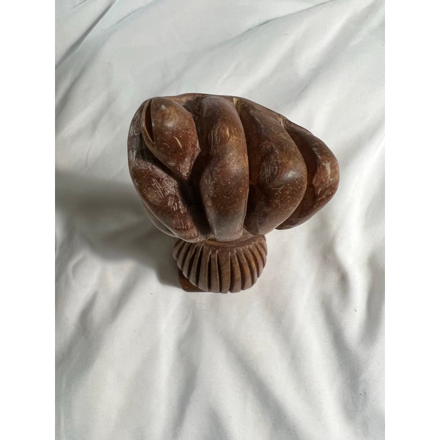 Mid Century Carved Wooden Figa Fist Sculpture For Sale In Savannah - Image 6 of 11