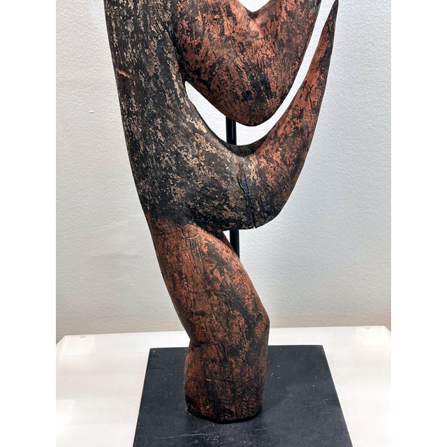 Mid 20th Century Garra Hook Sculpture on Display Stand Mid-Sepik River Papua New Guinea For Sale - Image 14 of 18