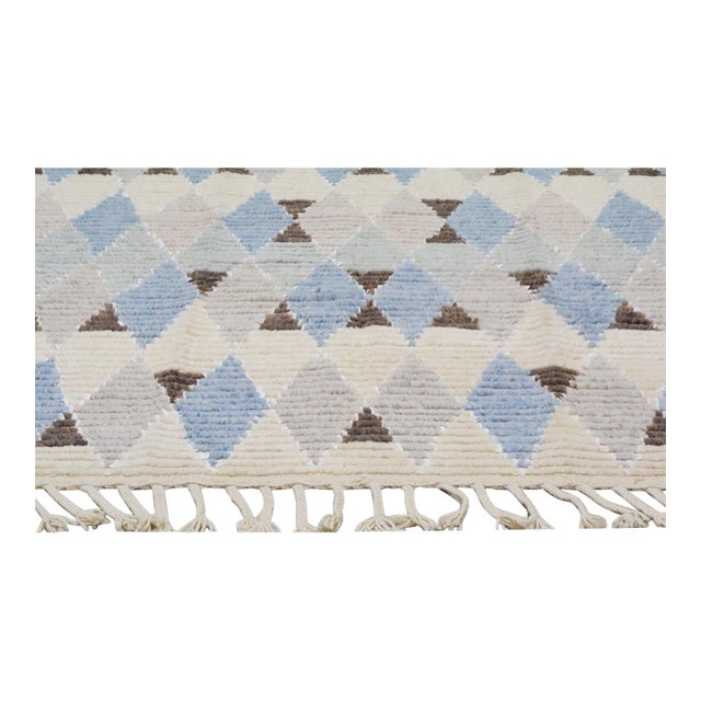 New Modern Moroccan Professional Hand Knotted Wool Rug, 9x12 For Sale