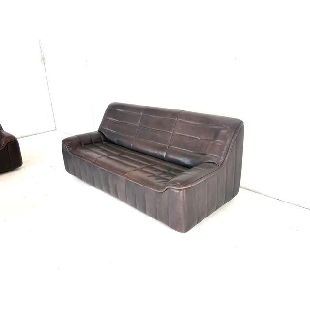 Mid-Century Modern DS 84 Neck Leather Sofa from de Sede, Set of 2 For Sale - Image 3 of 18