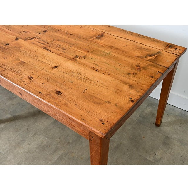 19th Century French 19th Century Pine Farm Table For Sale - Image 5 of 12