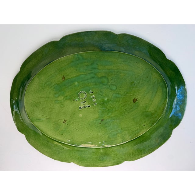 2000 - 2009 Vintage Bordallo Pinheiro Cabbage Leaf Platter For Sale - Image 5 of 7