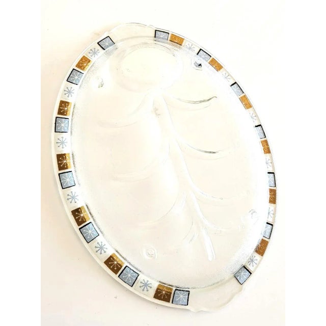 Mid Century Inland Glass Atomic Starburst Serving Platter For Sale - Image 10 of 12