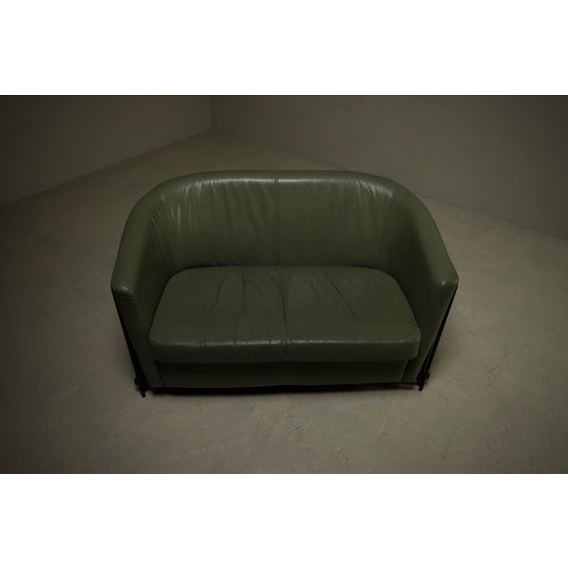 Mid-Century Modern Vintage Leather Club Sofa by Touche, 1980s For Sale - Image 3 of 11