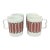 1960s Red Porcelain Mugs - Set of Four For Sale