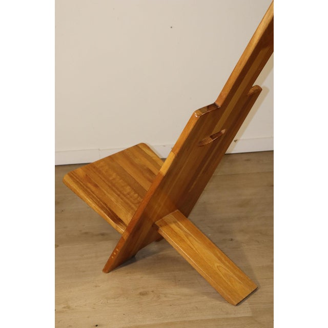 Brutalist Sculptural Lounge Chair in Elm, 1980s For Sale - Image 14 of 18