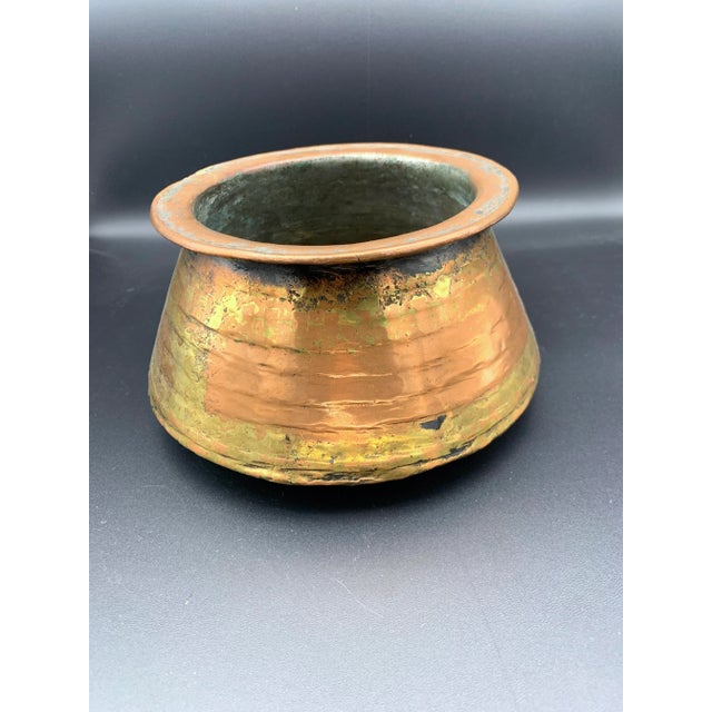 Antique Hand Forged Omani Bedouin Copper Pot For Sale - Image 4 of 10