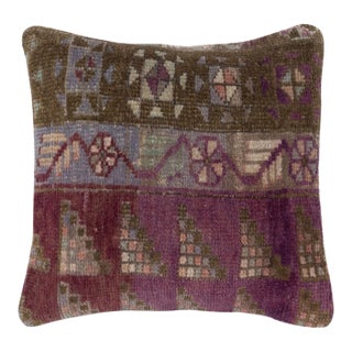 16"x16" Handmade Rug Cushion Cover. Home Decor. Vintage Toss Pillow Cover For Sale