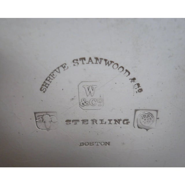 Traditional 19th Century American Sterling Silver Tea Caddy by Shreve Stanwood & Co Boston For Sale - Image 3 of 10