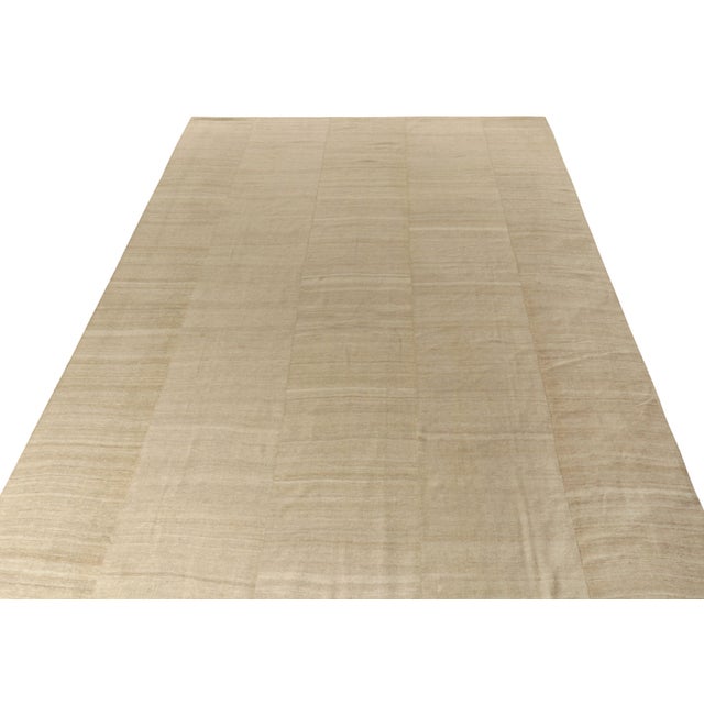 An 11x16 paneled style contemporary piece joining our Kilim & Flatweave collection. Handwoven in wool circa 1950-1960, the...