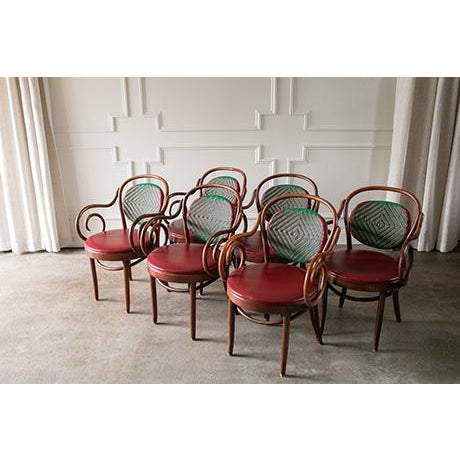Vintage Cafe Armchairs by Shelby Williams Industries in the Style of Micheal Thonet , Set of 6 For Sale - Image 10 of 18