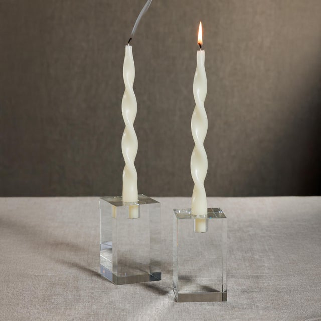 Lumière Twist Taper Candles, Set of 12 in Ivory, 10" For Sale - Image 4 of 4