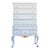 1960's White and Gold Chippendale Style Highboy of Six Drawers For Sale