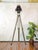 Industrial Barndoor Theater Spotlight Floor Lamp on Bundeswehr Tripod from A.E. Cremer, Paris, 1950s For Sale - Image 3 of 17