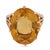 Contemporary Vintage 14.00 Carat Citrine 14k Yellow Gold Cocktail Ring, Size 5.75 For Sale - Image 3 of 6