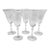 1940s Vintage Hand Blown Crystal Water Goblets - Set of 5 For Sale