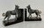 Art Deco French Bookends with Wolf Dogs in Silver Patinated Metal, 1930s, Set of 2 For Sale - Image 3 of 9