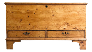 Large Antique Pine Farmhouse Chest, 1890s