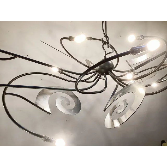 Chandelier by Maroeska Metz, 1980s, in Flawless conditions. Designed 1980 to 1989 Up to 250V (Europe/UK Standard).The...