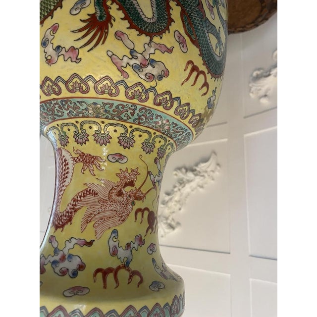 Large 19th Century Chinese Porcelain Vase Lamps, 1880s, Set of 2 For Sale - Image 3 of 18