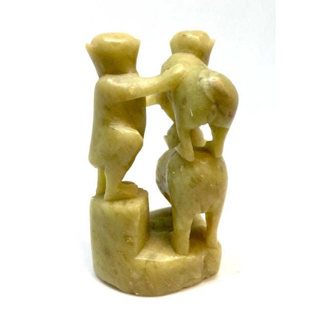 1970s Soapstone Miniature Carving Three Monkeys For Sale - Image 5 of 9