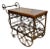 Vintage Brass and Wood Bar Cart For Sale