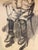 Heinrich Pforr, Midday Nap Sleeping Boy on Chair, 1905, Charcoal on Paper For Sale - Image 10 of 12