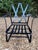 French Country Vintage Woodard Chantilly Rose Wrought Iron Spring Bouncer Armchair For Sale - Image 3 of 11