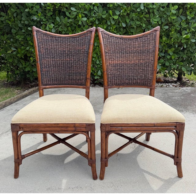 Set of four Mangrove side chairs from the Tommy Bahama Home Island Estate collection, combining relaxed island style with...