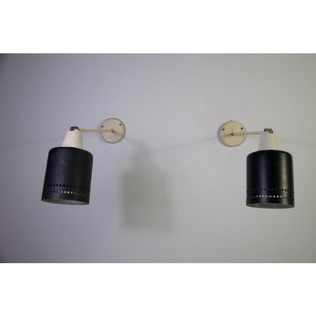 Mid-Century Modern Adjustable Metal Wall Lamps, Germany, 1950s, Set of 2 For Sale - Image 6 of 16