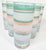 White 90s Rainbow Sherbet Striped Tumblers- Set of Six For Sale - Image 8 of 12