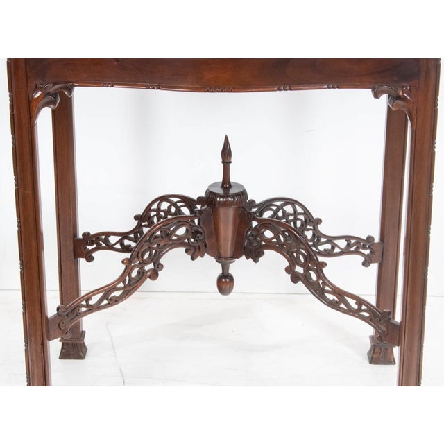 A Chippendale Style Mahogany Tea Table, the Removable Serpentine Tray Top For Sale - Image 4 of 6