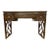 1980s Asian Dark Brown Panel Legs Writing Desk For Sale