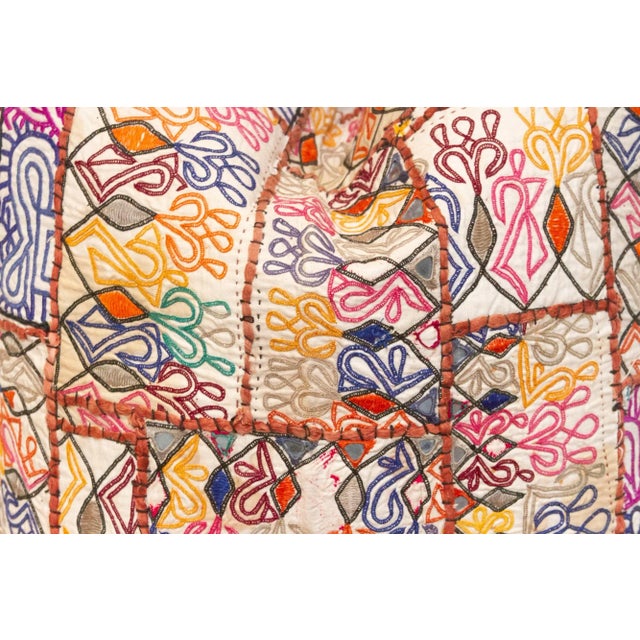 Indian Umber Jaisalmer Patchwork Throw Pillow For Sale - Image 3 of 9