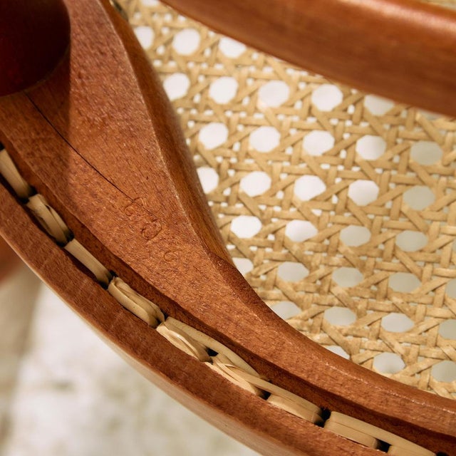 Beech and Rattan Armchair, 1970s For Sale - Image 16 of 18