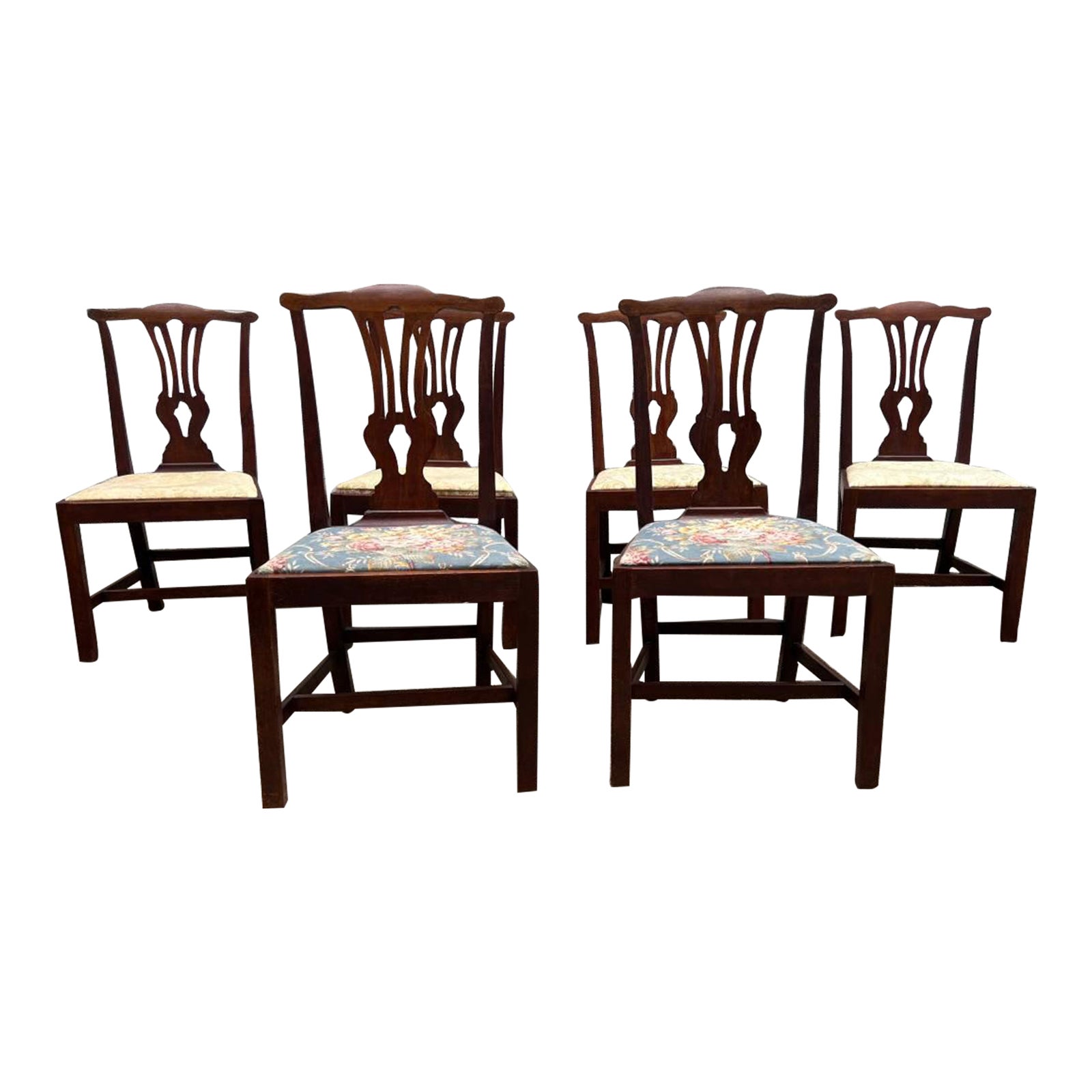 19th Century Set of Antique Georgian Chippendale Style Mahogany