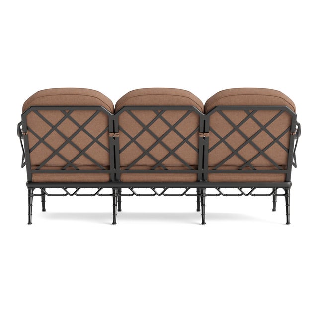 Brown Jordan Brown Jordan Calcutta Sofa, Textured Pewter frame with Fusion Clay fabric For Sale - Image 4 of 11
