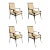 Vintage Regency Style Chinoiserie “Royal Pavilion” Dining Arm Chairs in Black Lacquer by Karges - Set of 4 For Sale