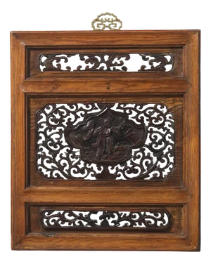 Small Antique Decorative Carved Panel, 1860s