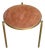 Mastercraft Bronze and Suede Side Table, USA, circa 1970s For Sale
