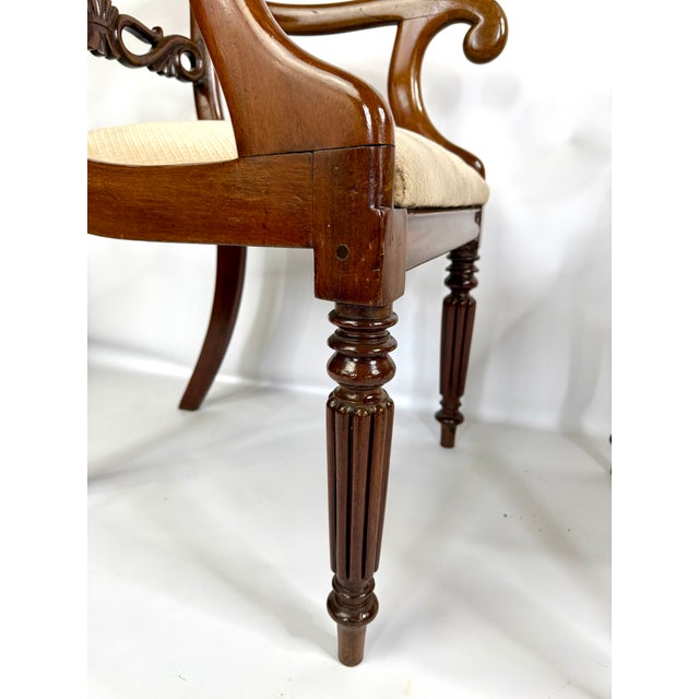 English Regency Mahogany Armchairs, England, 1840s, Set of 2 For Sale - Image 5 of 10
