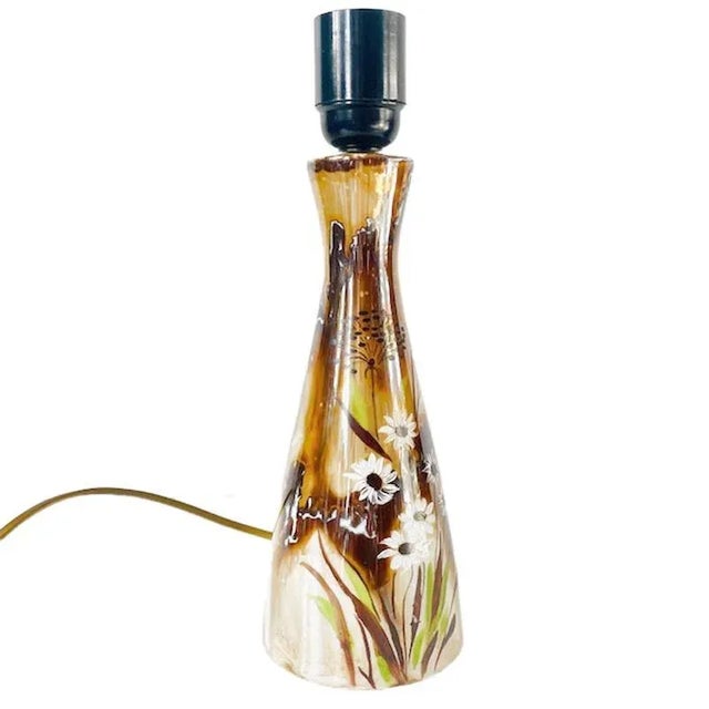 Vintage Porcelain Table Lamp with Painted Lamp Foot from Ak Kaiser, West Germany, 1970s For Sale - Image 11 of 11