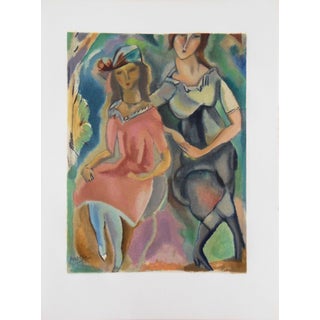 Jules Pascin, The Two Sisters, Original Lithograph For Sale