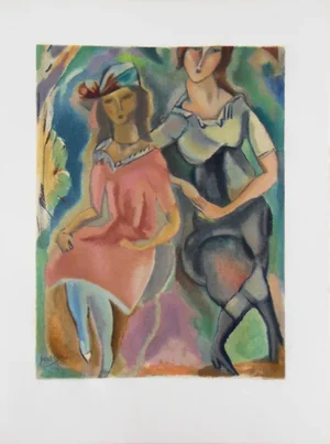 Jules Pascin, The Two Sisters, Original Lithograph
