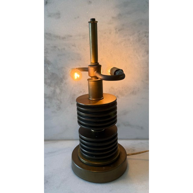 Vintage Brass Mushroom Table Lamp Attributed to Hans-Agne Jakobsson For Sale - Image 10 of 12