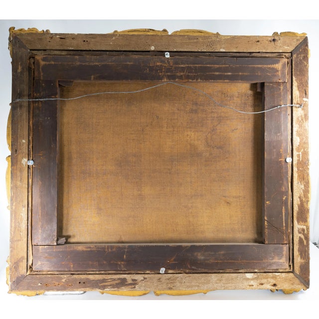 American Folk Art Americana Portrait Painting of Brother and Sister For Sale - Image 10 of 12