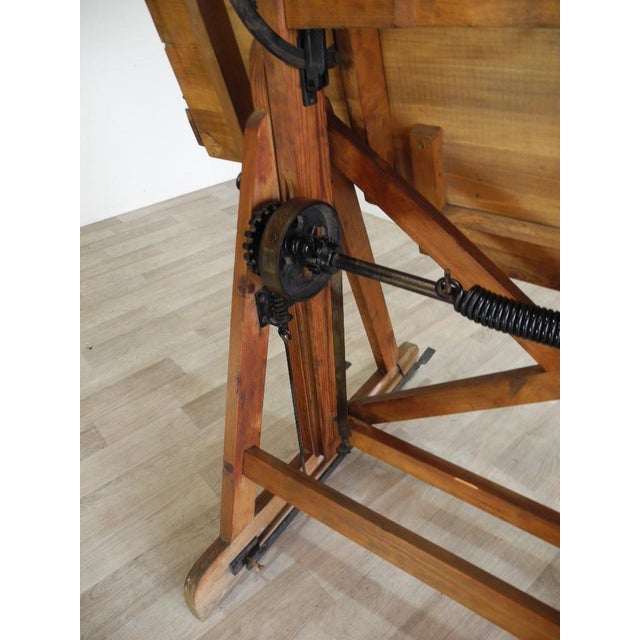 Bauhaus Antique Bauhaus Architect's Drawing Board from Wichmann Berlin, 1920s For Sale - Image 3 of 18