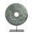17th Century Chinese Circular Cut Jade Bi on Stand For Sale - Image 5 of 7